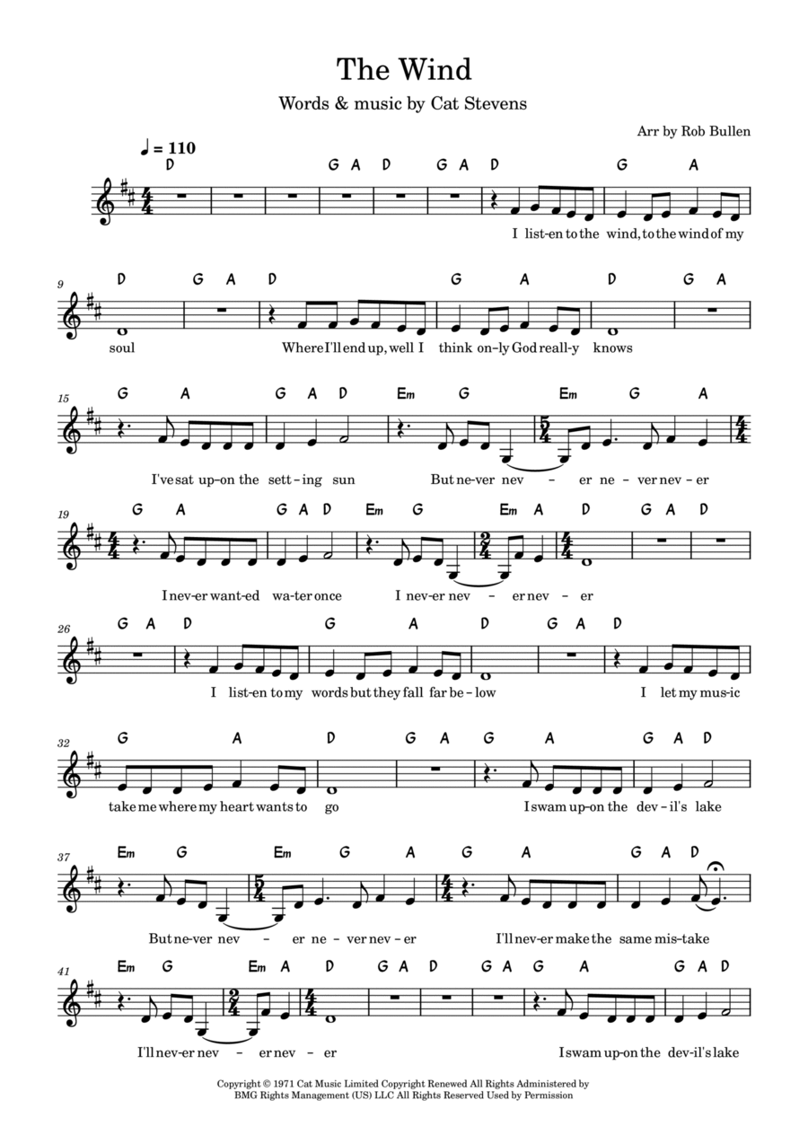 The Wind Classical Guitar scores gallery preview page 1