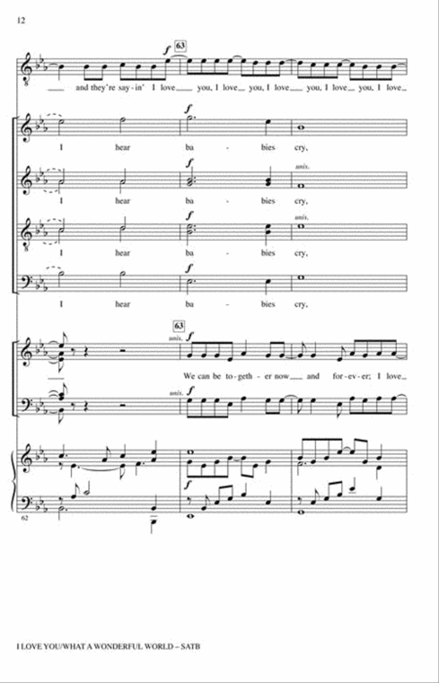 I Love You/What a Wonderful World Divisi scores gallery preview page 5