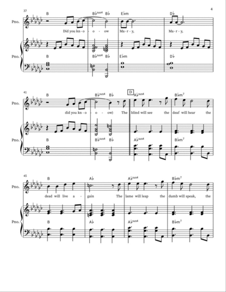 Mary, Did You Know? Mary, Did You Know? Piano, Vocal, Guitar scores gallery preview page 4