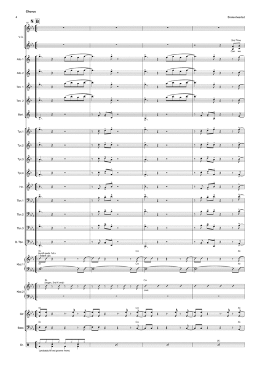 Brokenhearted Saxophone scores gallery preview page 4