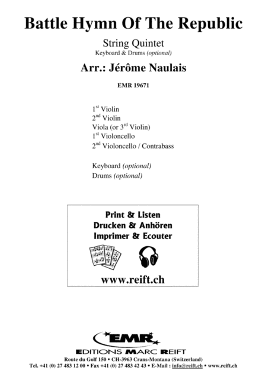 Battle Hymn Of The Republic String Quintet scores gallery preview page 2