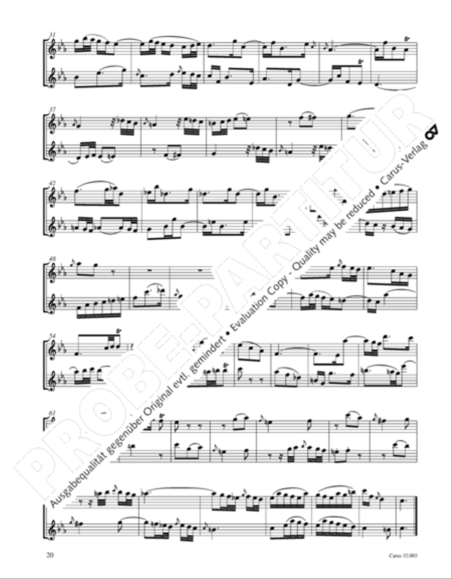 Gesamtausgabe Band 3 (Kammermusik: Duette, Solo- und Triosonaten) Score scores gallery preview page 41