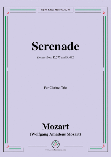 Mozart-Mozart-Serenade,for Clarinet Trio,themes from K.577&K.492 image number null