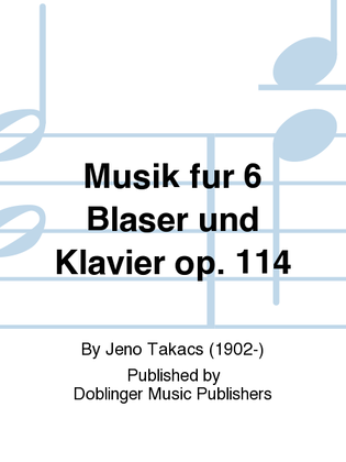 Book cover for Musik fur 6 Blaser und Klavier op. 114