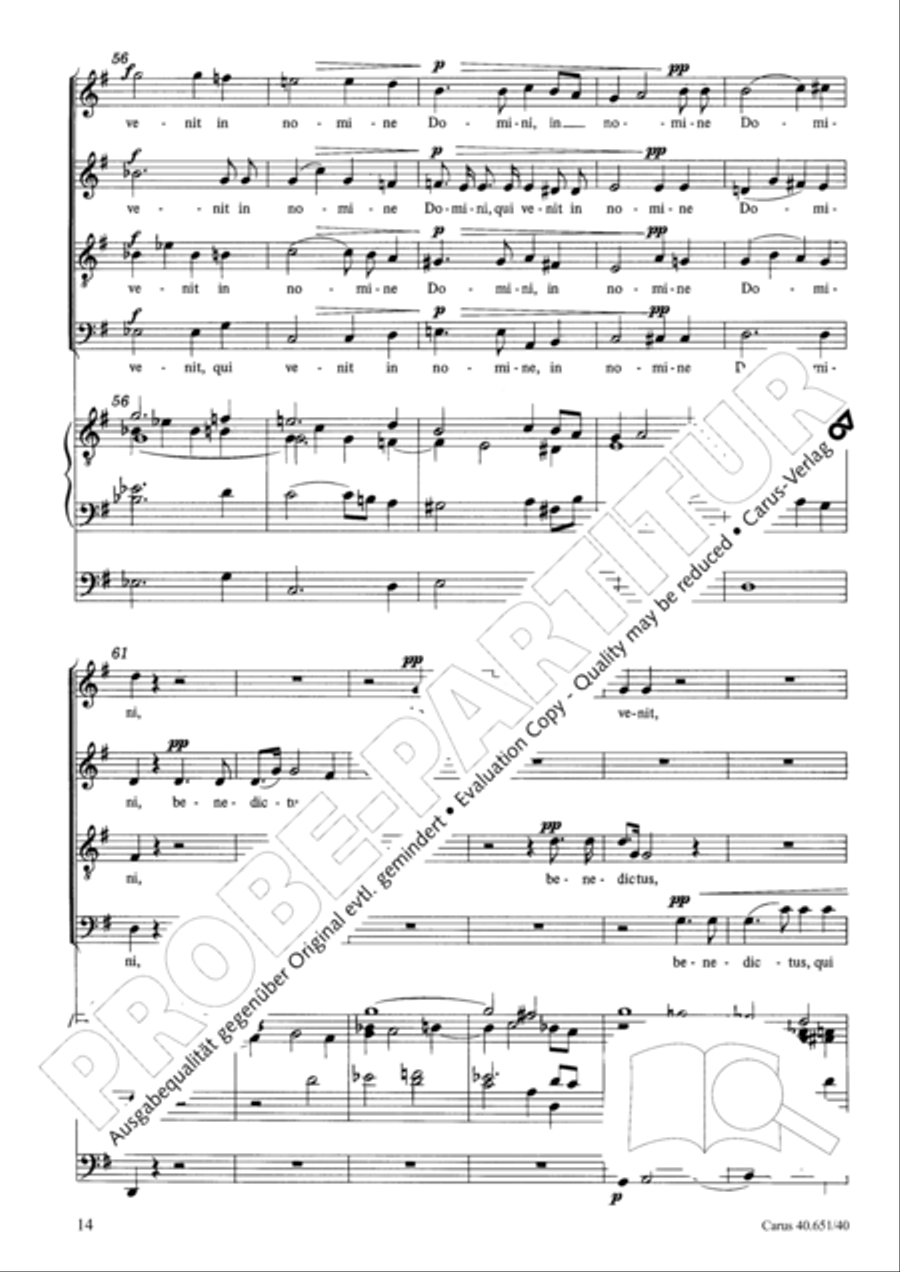 Sanctus, Benedictus and Agnus Dei 4-Part scores gallery preview page 15