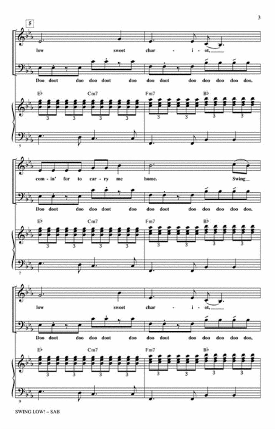 Swing Low! Choir scores gallery preview page 3
