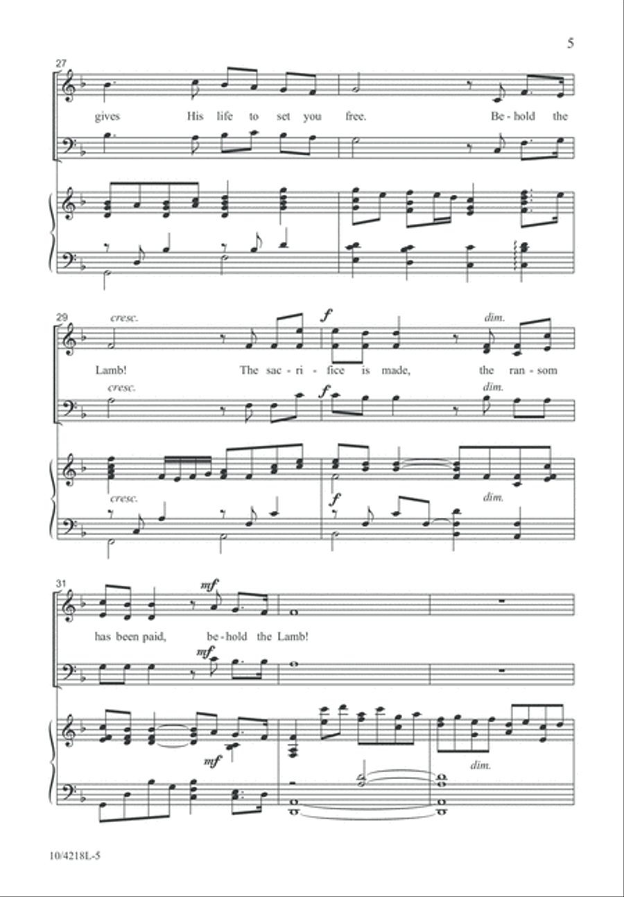 Behold the Lamb! 3-Part scores gallery preview page 6