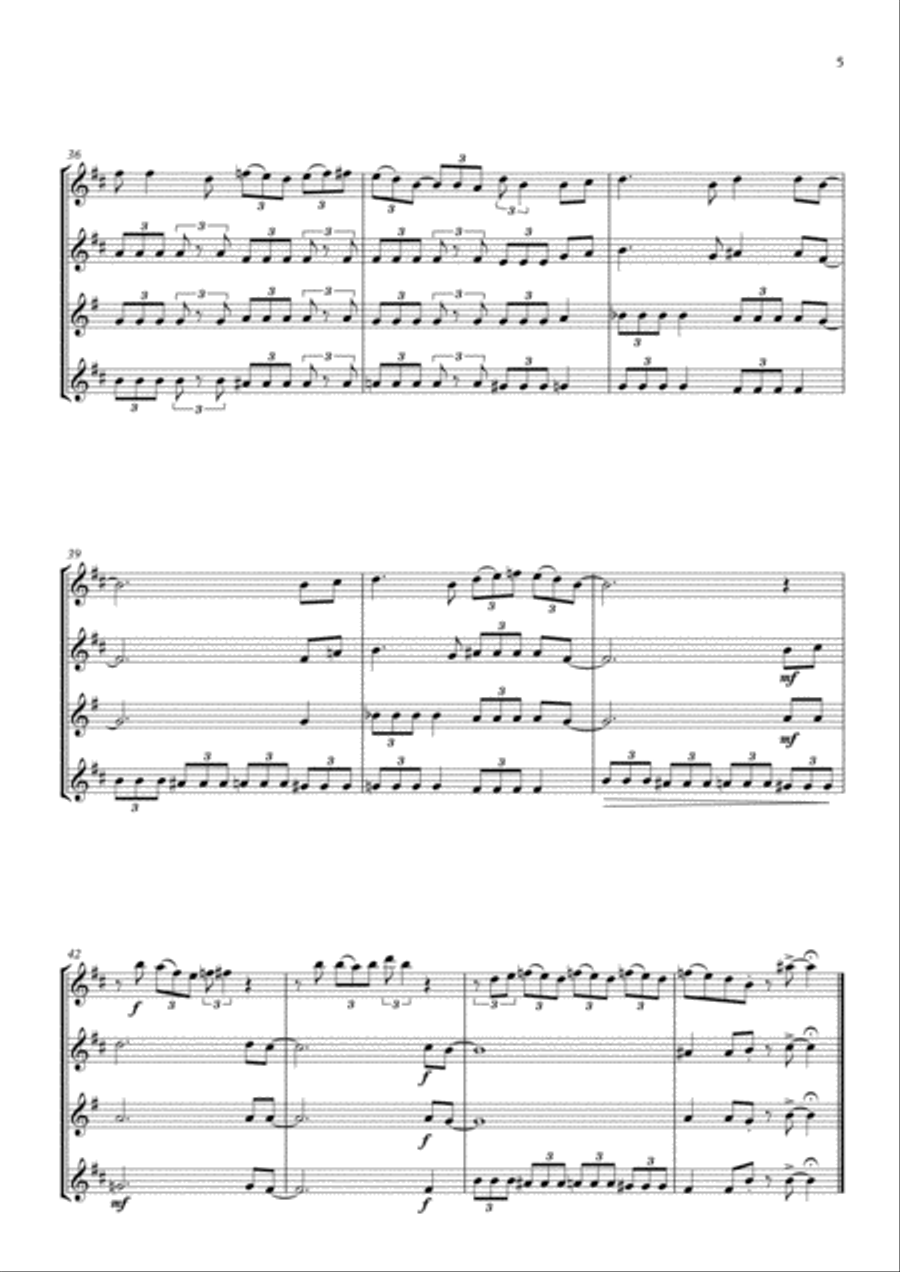 St James' Infirmary. For Saxophone Quartet Saxophone Quartet scores gallery preview page 5