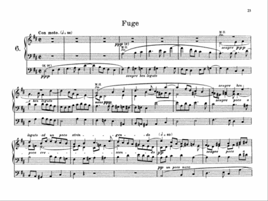 Reger: Organ Works, Op. 59 Organ scores gallery preview page 1