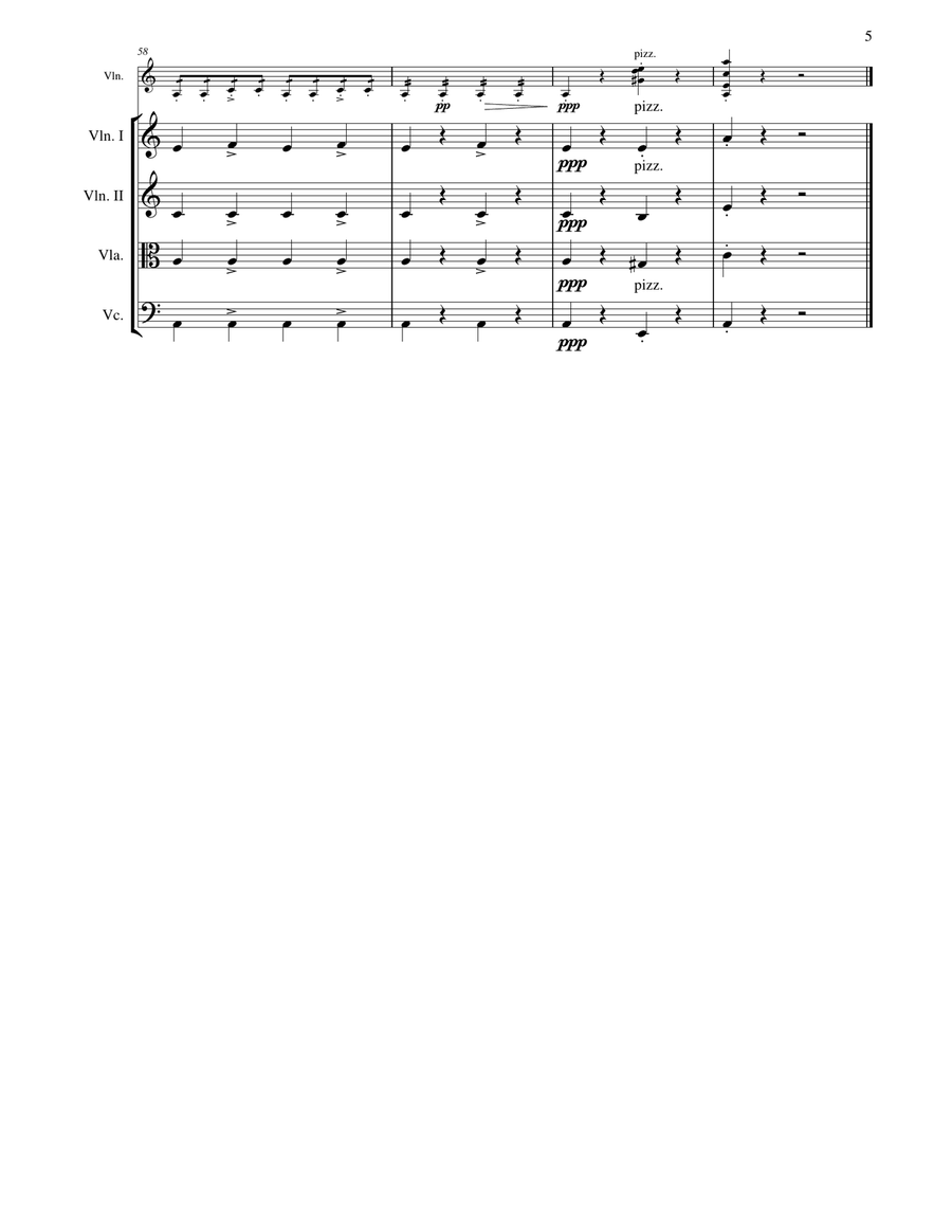 Jenkinson Elfentanz (Elves Dance ) for Solo Violin and String Orchestra/Quartet String Orchestra scores gallery preview page 5