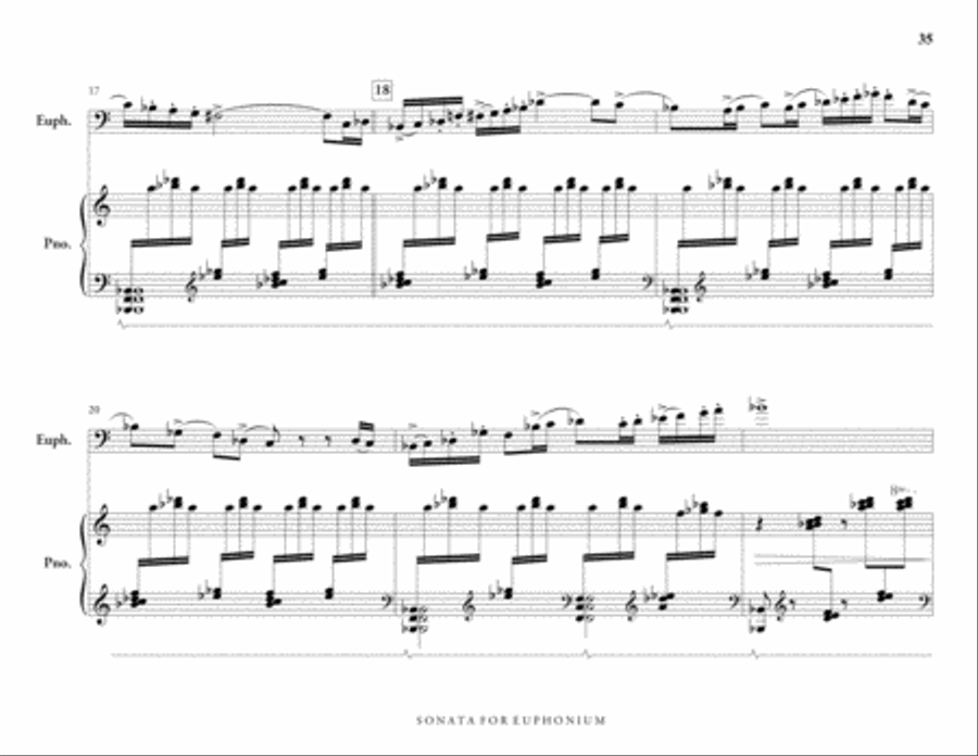 Sonata for Euphonium & Piano Euphonium scores gallery preview page 17