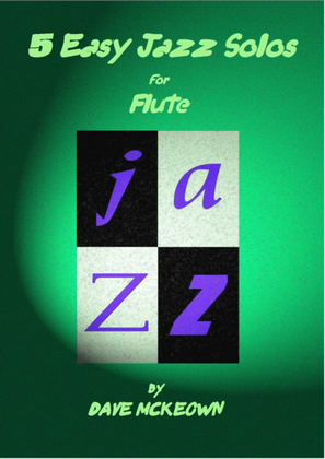 Book cover for 5 Easy Jazz Solos for Flute and Piano