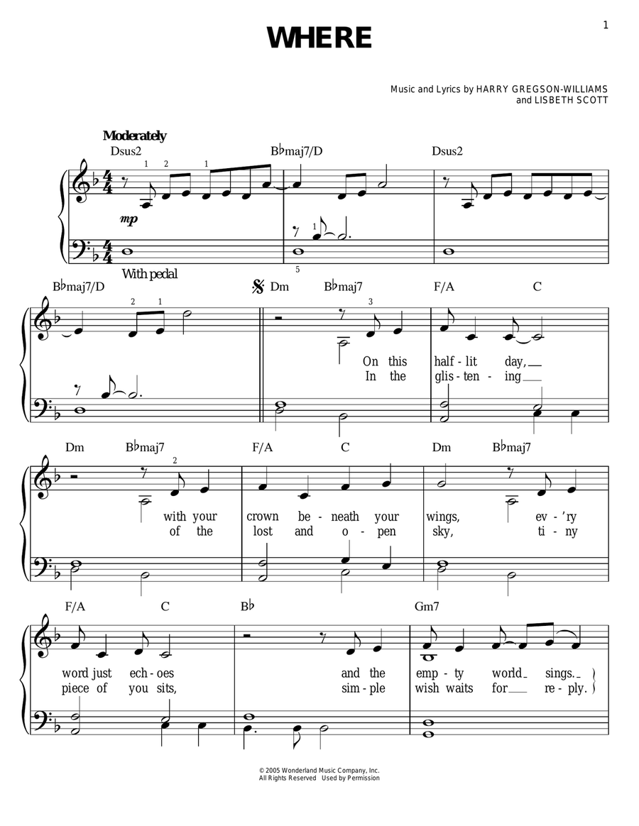 Where Easy Piano scores gallery preview page 1