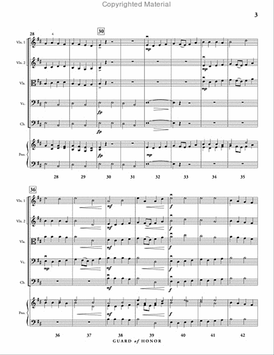 Guard of Honor Guard of Honor String Orchestra scores gallery preview page 4