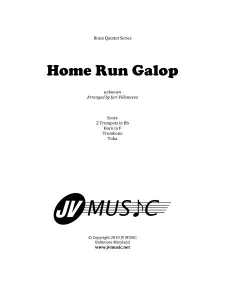 Home Run Galop for Brass Quintet image number null