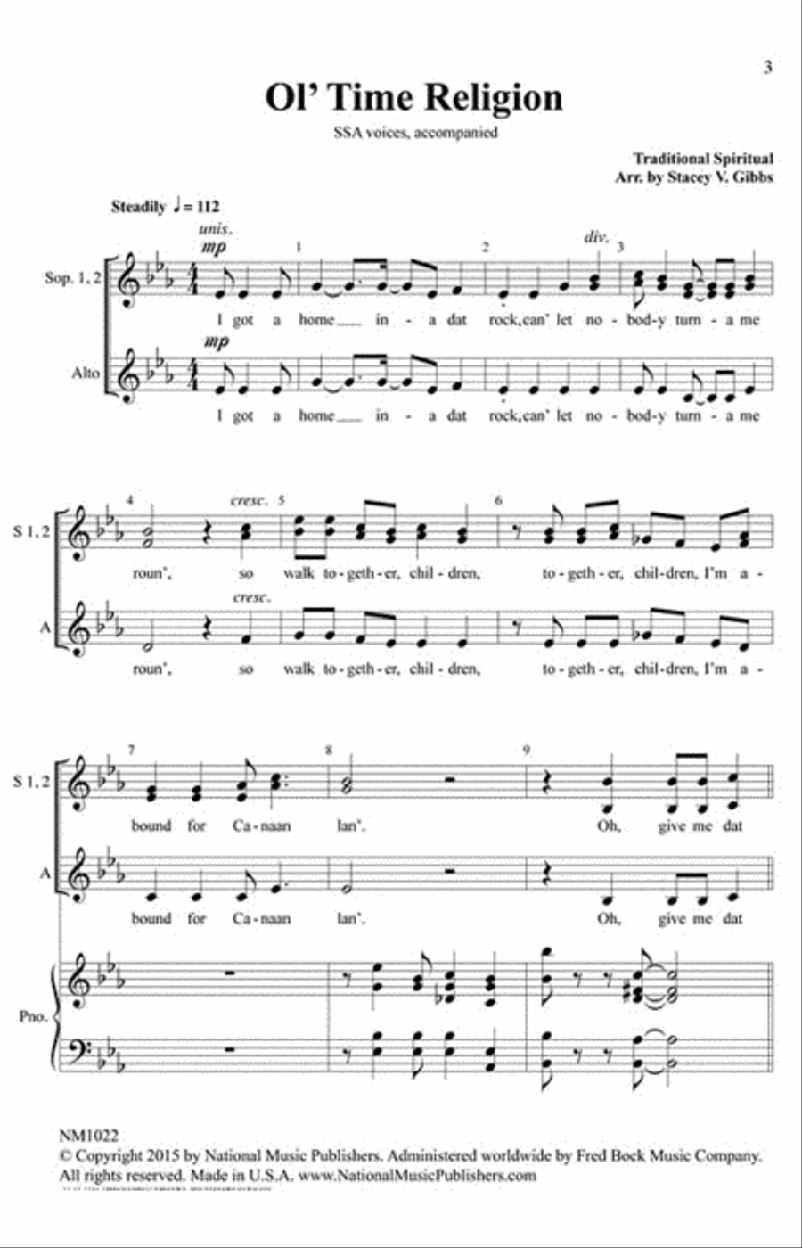 Ol' Time Religion SSA scores gallery preview page 2