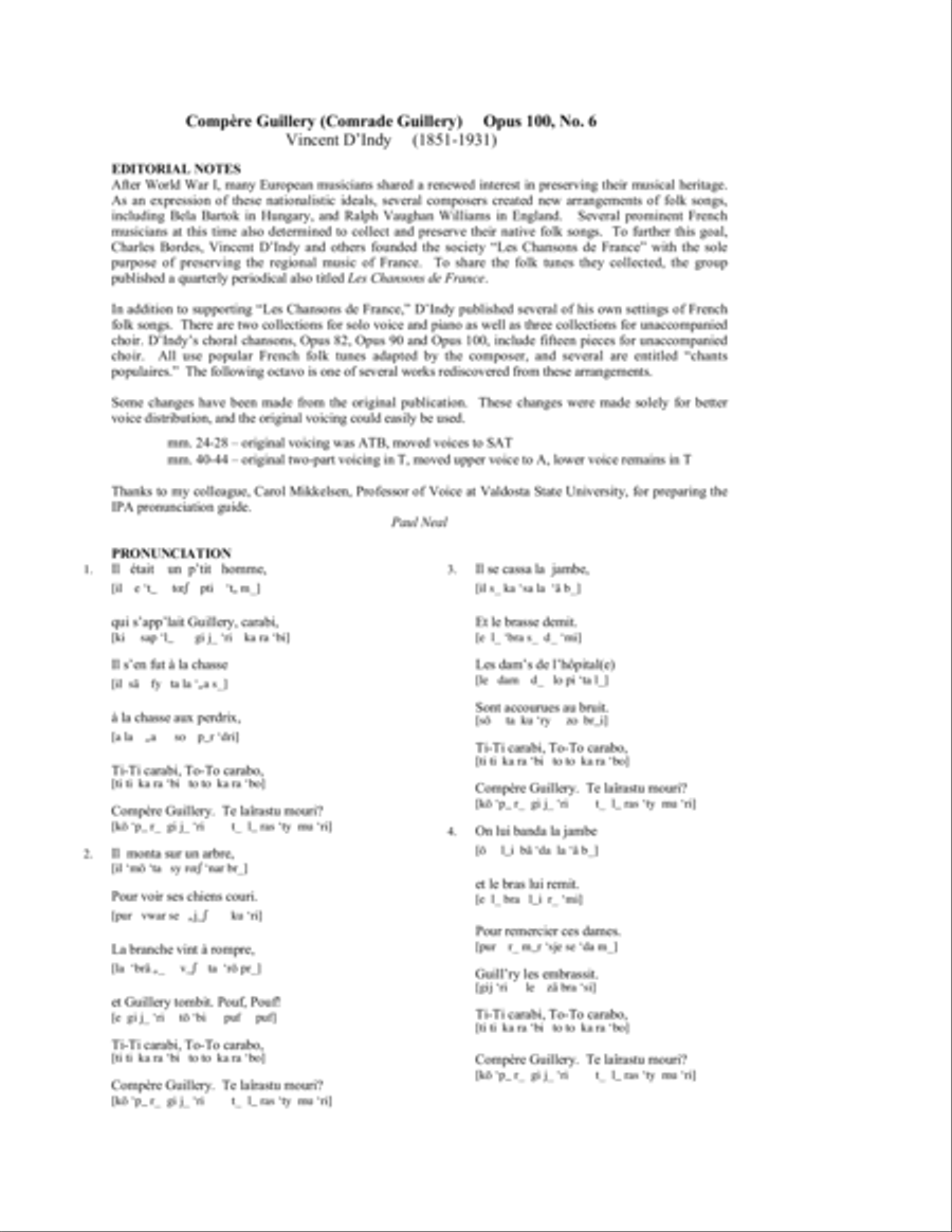Compere Guillery SSATB scores gallery preview page 2