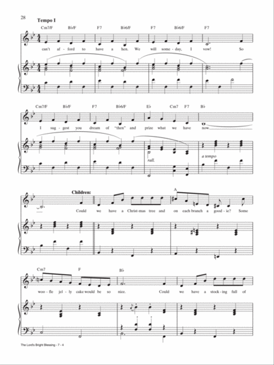 The Lord's Bright Blessing Piano, Vocal, Guitar scores gallery preview page 4
