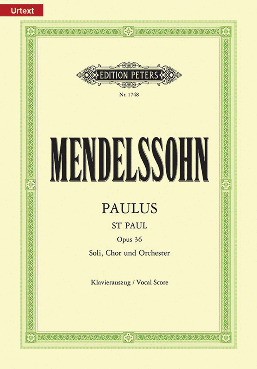 St. Paul (Paulus) Op. 36 (Vocal Score) 4-Part scores gallery preview page 1