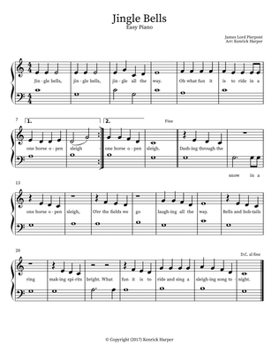 Jingle Bells- Easy Piano