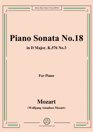 Book cover for Mozart-Piano Sonata No.18 in D Major,K.576,No.3