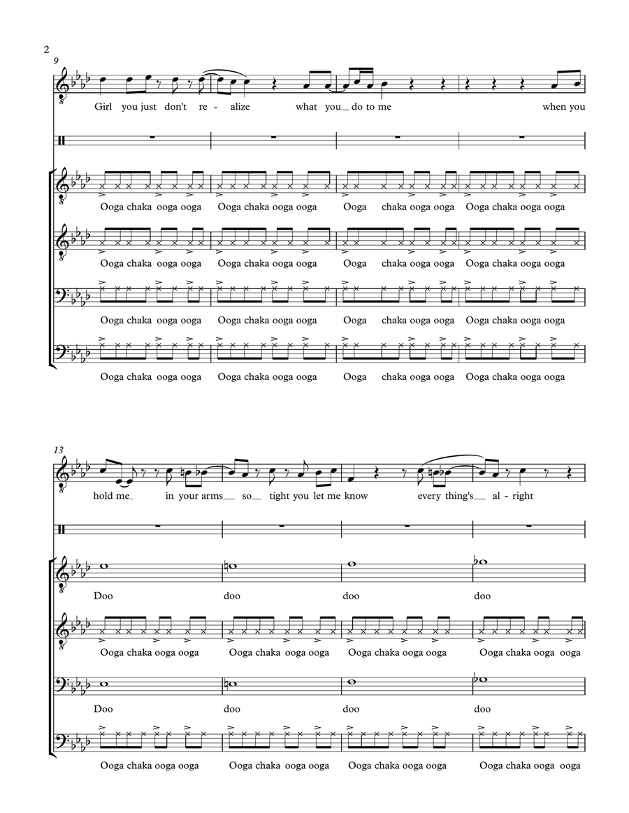 Hooked On A Feeling TTBB scores gallery preview page 2
