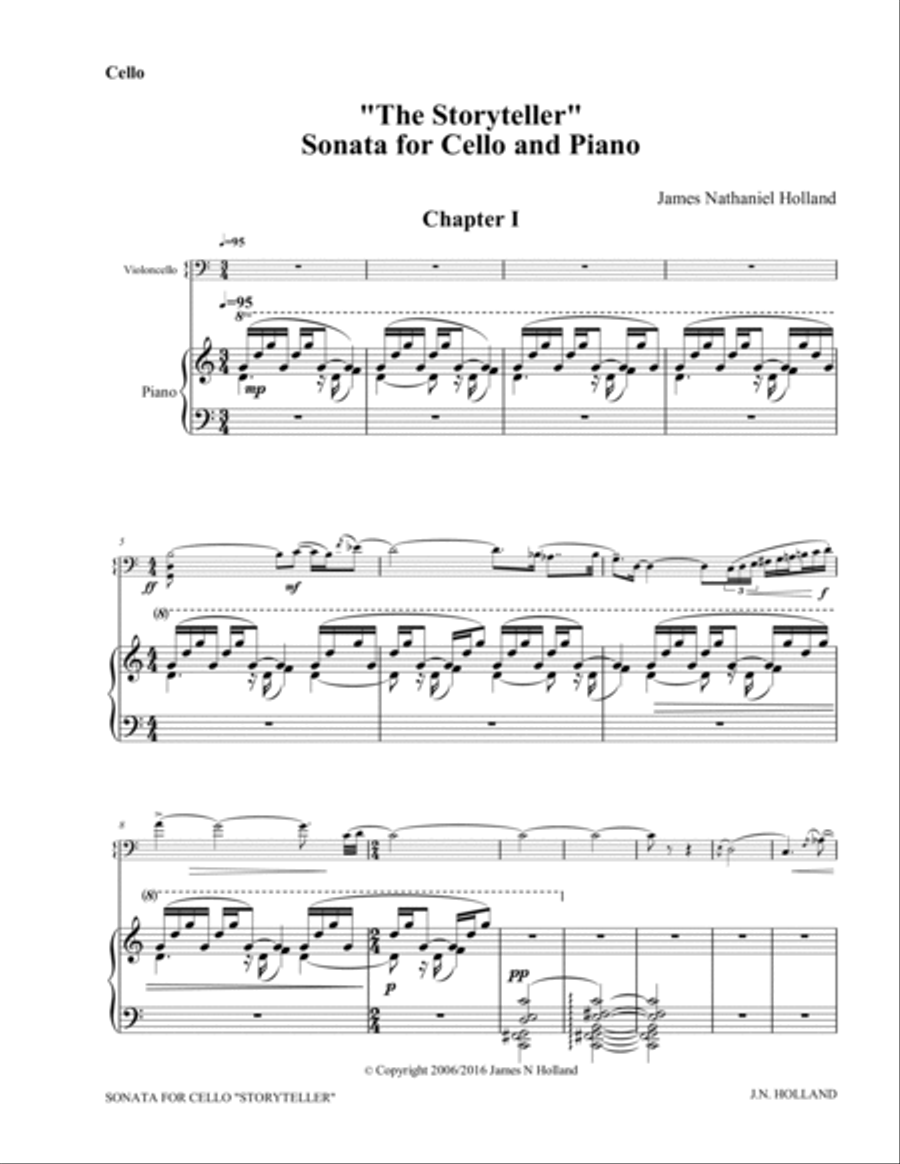 The Storyteller Sonata No. 2 for Cello and Piano Piano scores gallery preview page 5