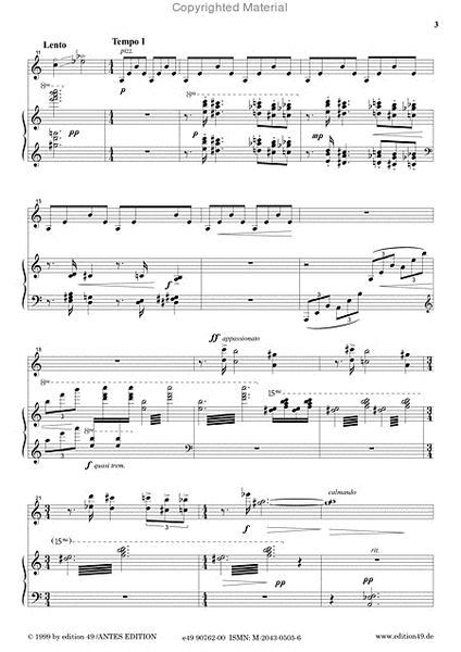 Funf Nocturnes (1991) fur Violine und Klavier