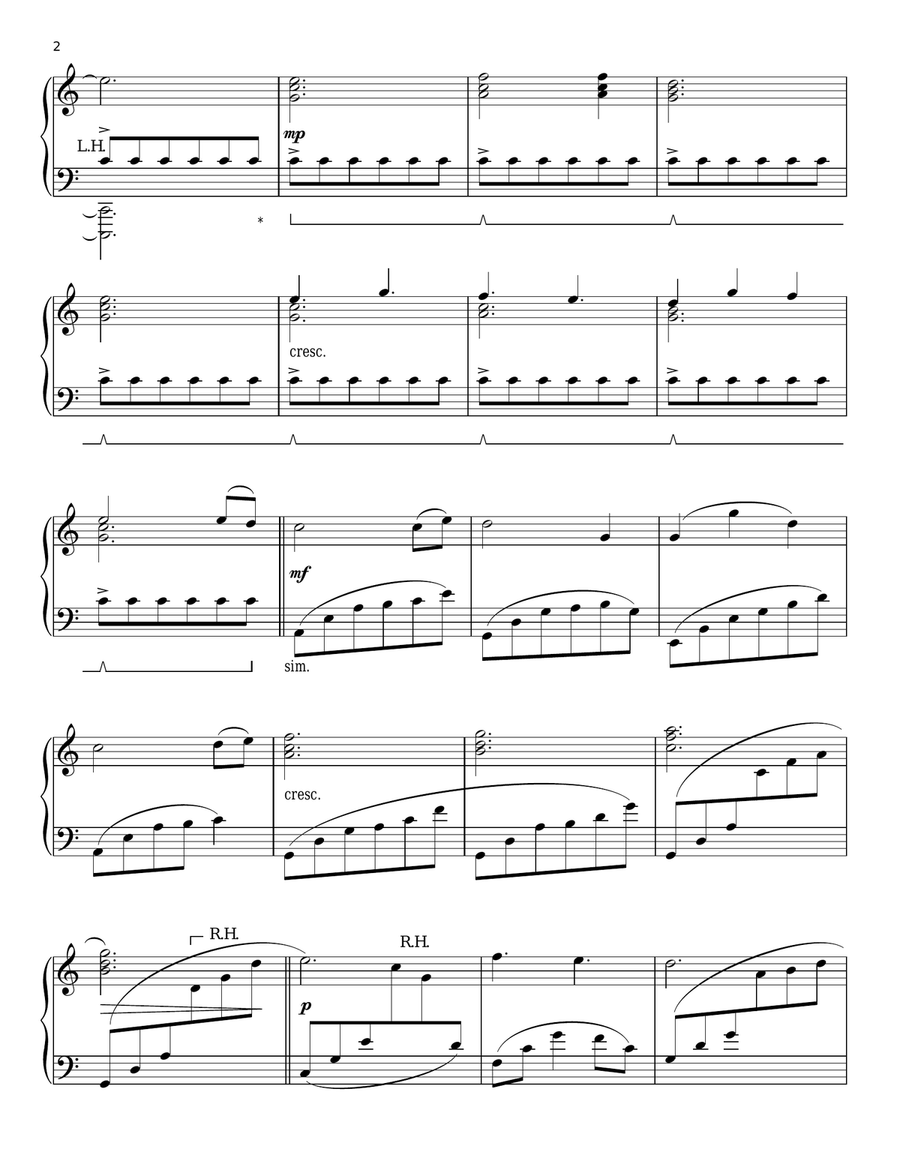 Mother's Song Piano Solo scores gallery preview page 2