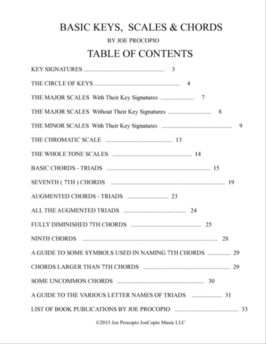 BASIC KEYS, SCALES & CHORDS A Handy Guide For Anyone Looking To Find Fast Any Key, Key Signature, Sc Piano Method scores gallery preview page 2
