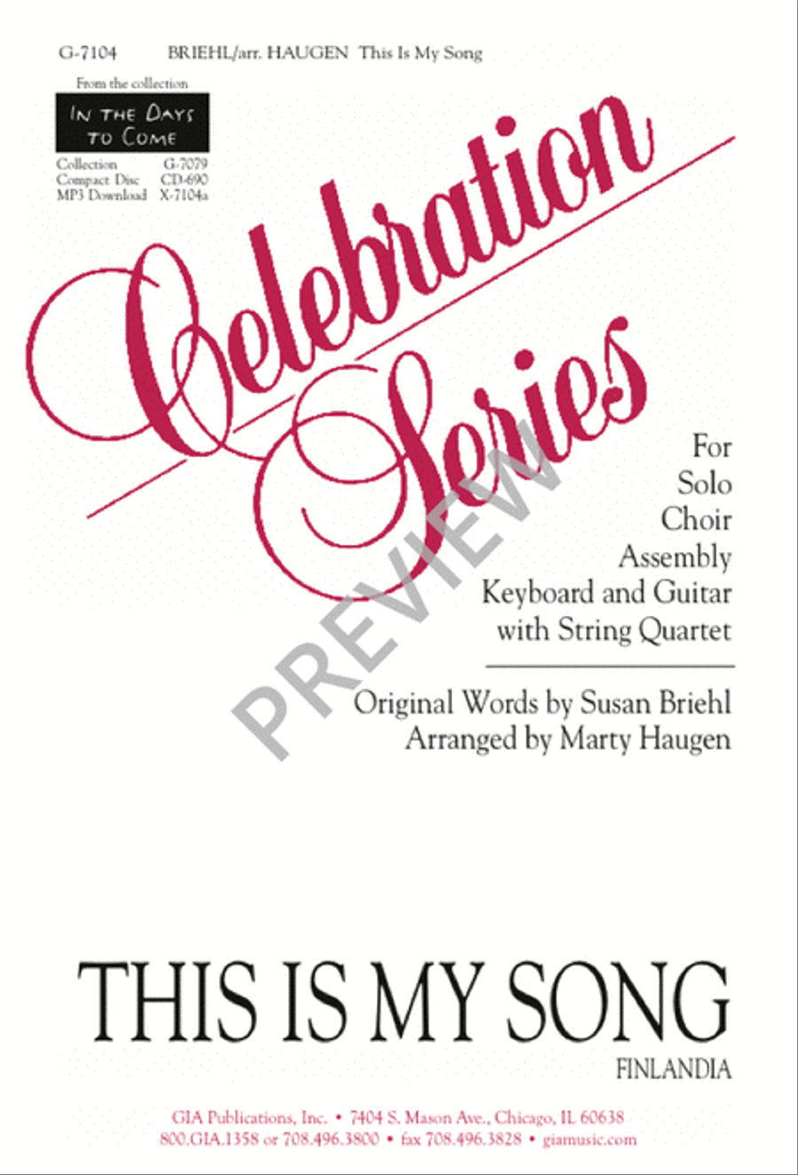 This Is My Song 4-Part scores gallery preview page 1