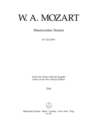 Book cover for Misericordias Domini KV 222 (205a)