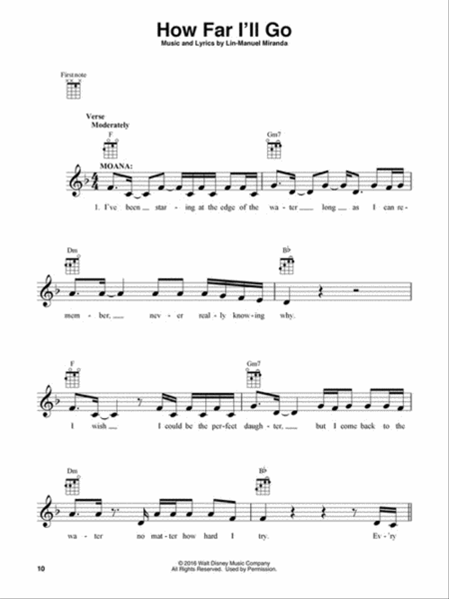 Moana Ukulele scores gallery preview page 3