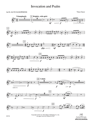 Invocation and Psalm: E-flat Alto Saxophone