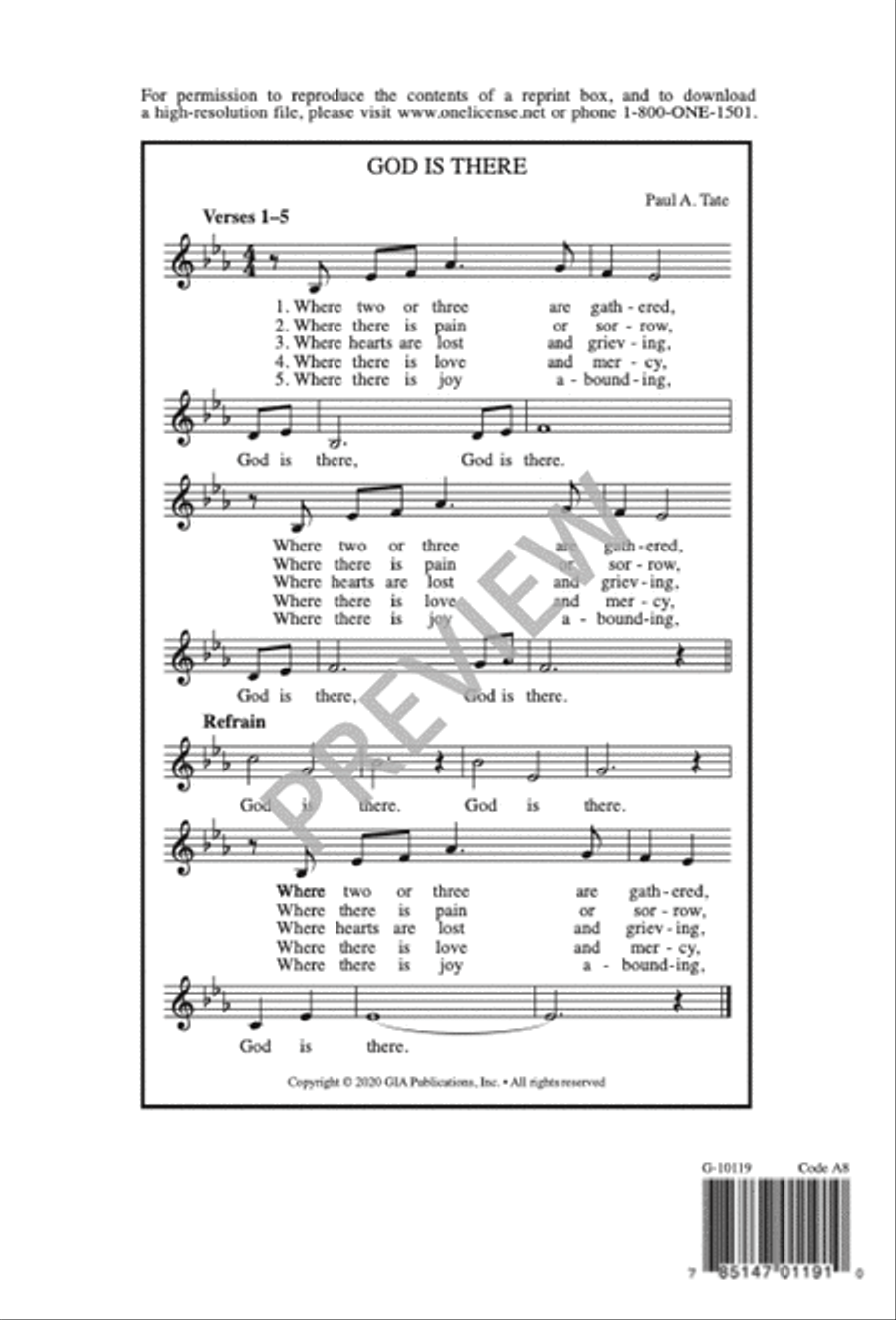 God Is There 4-Part scores gallery preview page 8