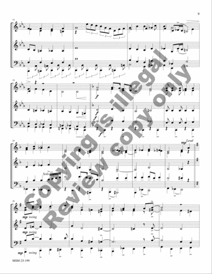 Christmas Jazz for Brass Quintet, Set 2 Brass Quintet scores gallery preview page 17