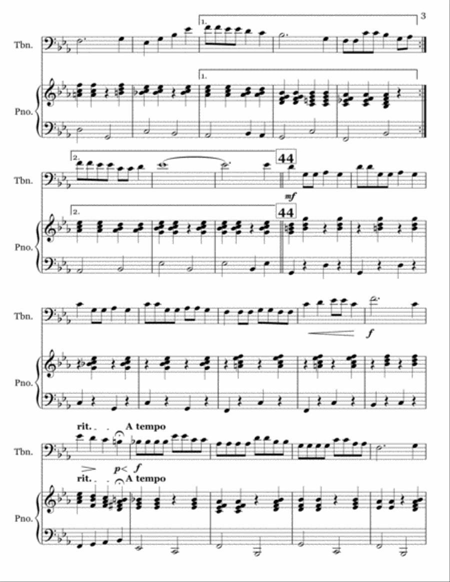Andante and Allegro Piano Accompaniment scores gallery preview page 4