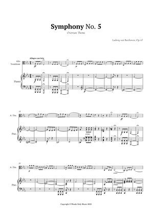 Book cover for Symphony No. 5 by Beethoven for Alto Trombone and Piano