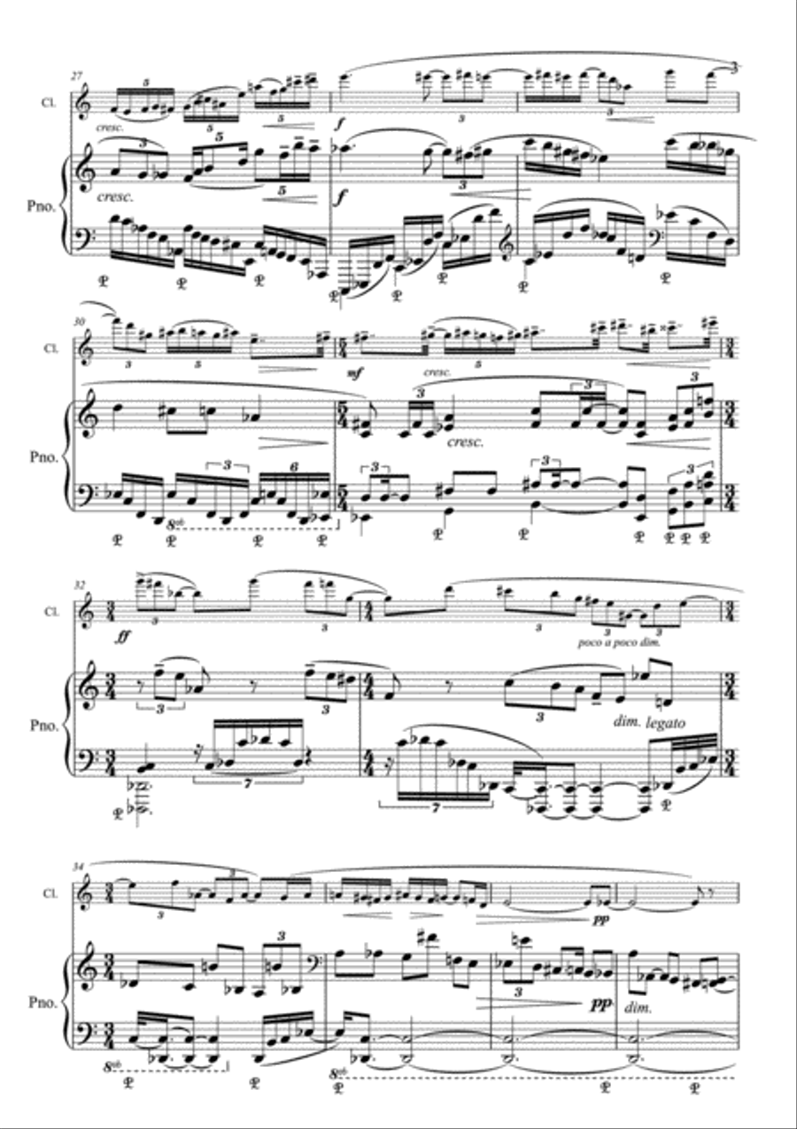 Murray - Solus - Clarinet & Piano Clarinet Solo scores gallery preview page 3