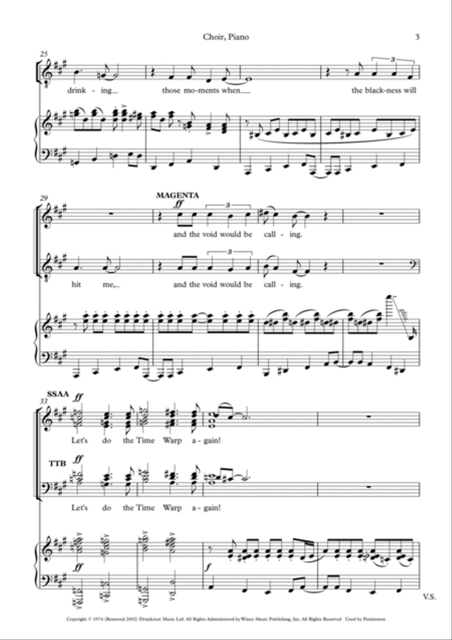 Time Warp Time Warp Divisi scores gallery preview page 5