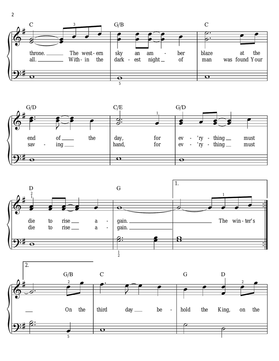 On The Third Day On The Third Day Easy Piano scores gallery preview page 2