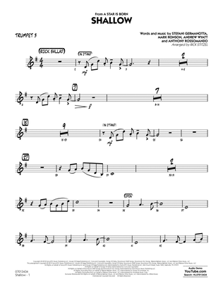Book cover for Shallow (from A Star Is Born) (arr. Rick Stitzel) - Trumpet 3