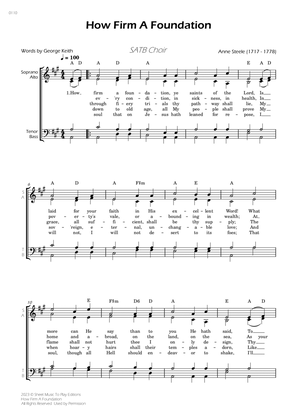 How Firm A Foundation - SATB Choir - W/Chords