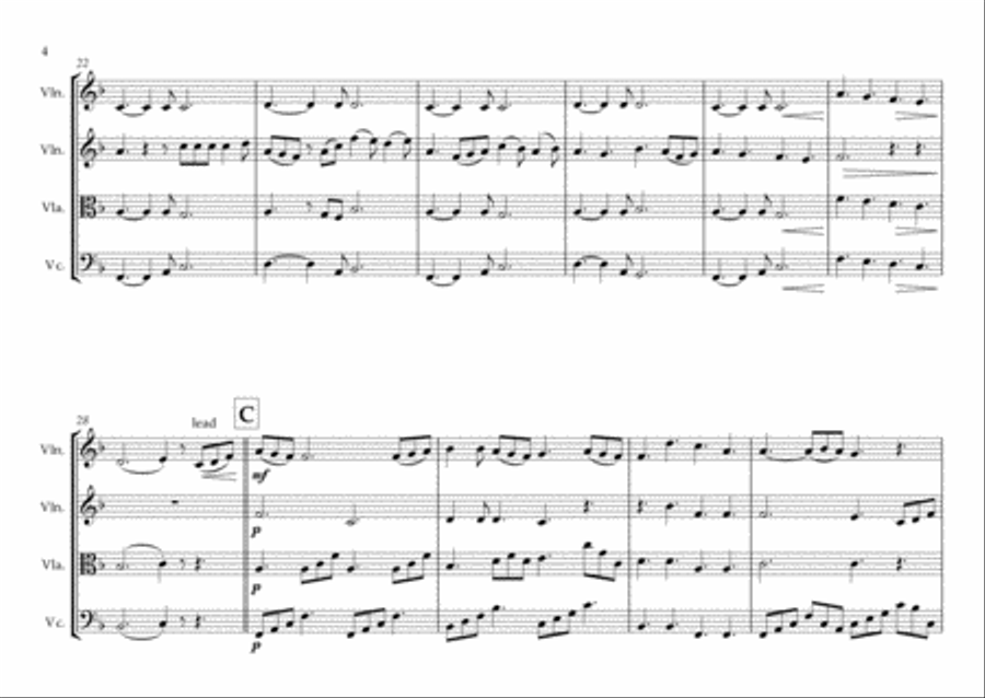 Perfect String Quartet scores gallery preview page 4