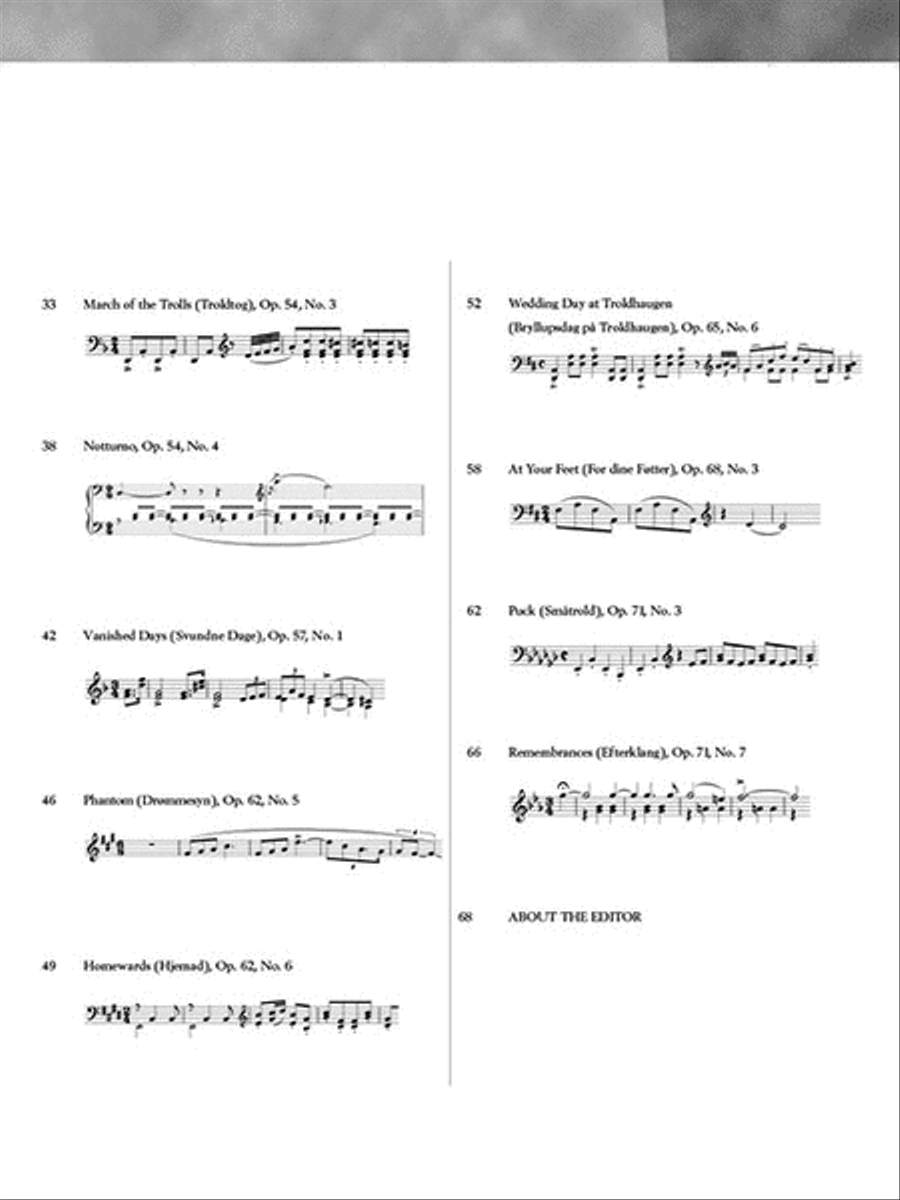 Edvard Grieg – Selected Lyric Pieces Piano Solo scores gallery preview page 5