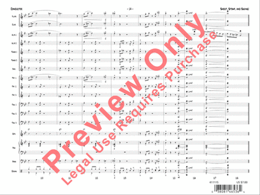 Shout, Stomp, and Swing! Jazz Ensemble scores gallery preview page 17