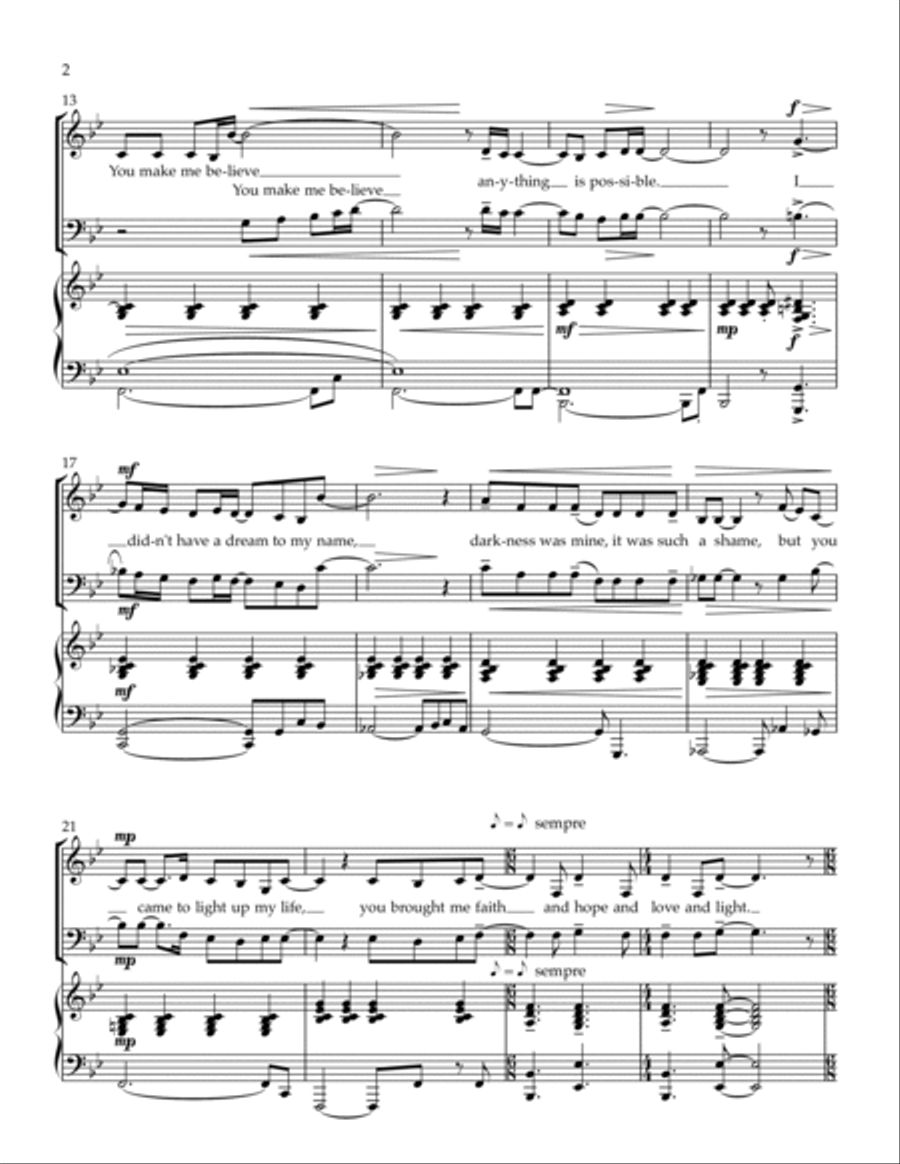 You Light Up My Life 2-Part scores gallery preview page 2
