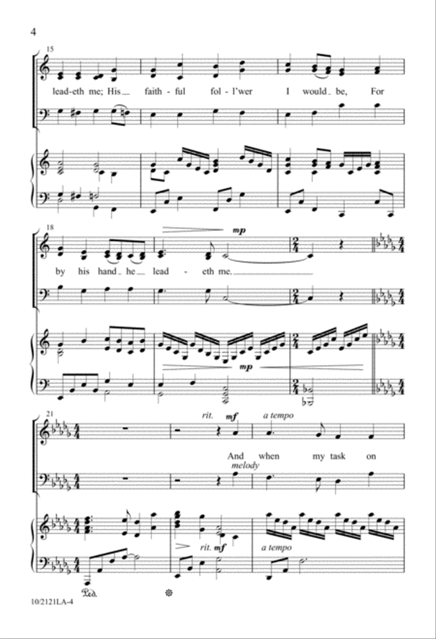 He Leadeth Me He Leadeth Me 3-Part scores gallery preview page 4