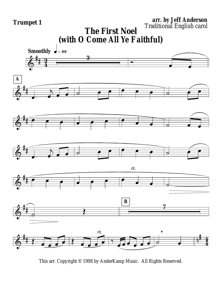 The First Noel for Brass Quintet Brass Quintet scores gallery preview page 5