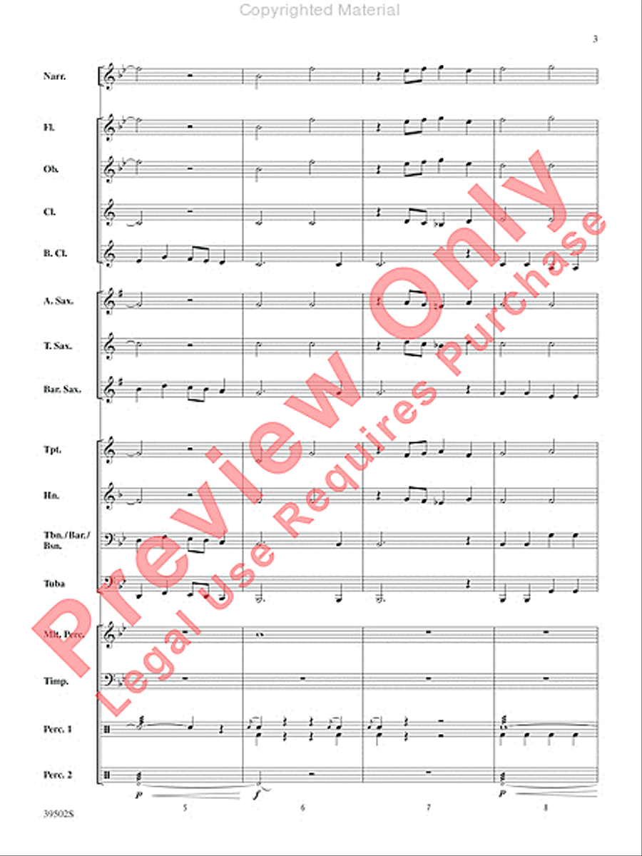 The Gettysburg Address Concert Band scores gallery preview page 4